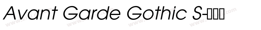 Avant Garde Gothic S字体转换